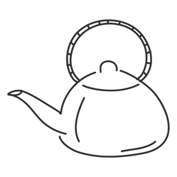 Kesselauslaufgriffskizze PNG-Design