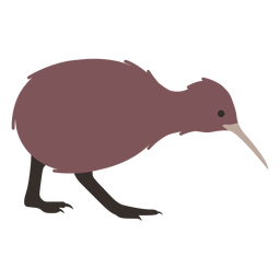 Pierna de pico de kiwi plana Diseño PNG