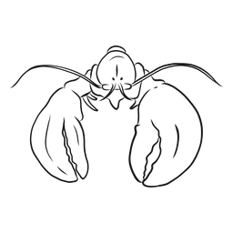Bosquejo de garra de langosta Diseño PNG