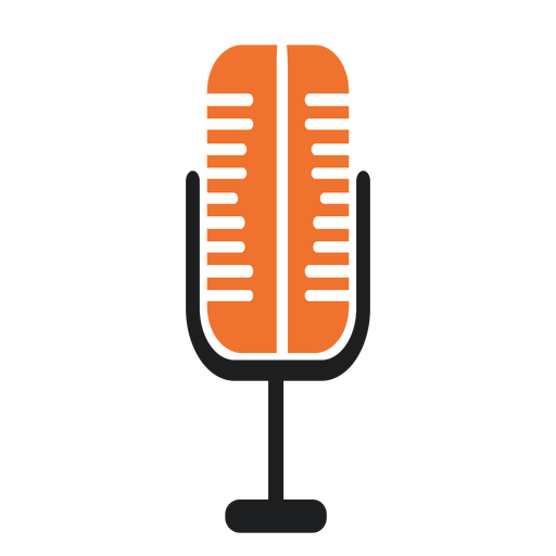 Mikrofonmikrofon flach PNG-Design