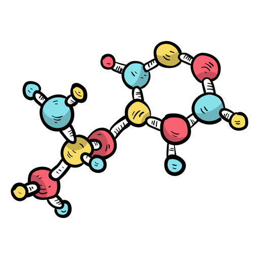 Molecule model cell flat PNG Design