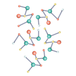 Molekülmodellillustration PNG-Design