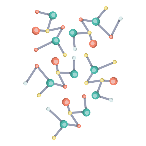 Molecule model illustration PNG Design