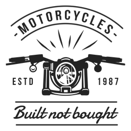 Motocycle headlight motto badge PNG Design
