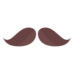 Bigote cabello hombre plano Diseño PNG