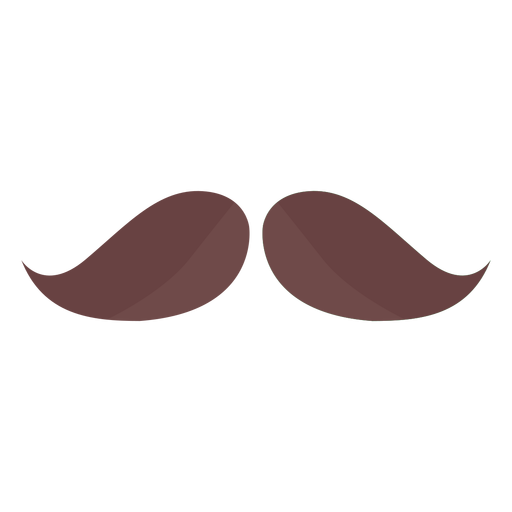 Homem de cabelo bigode plana Desenho PNG