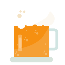 Mug beer flat PNG Design