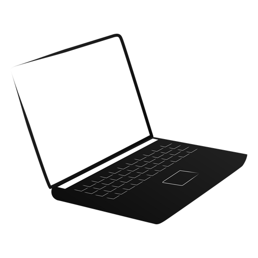 Netbook portátil silueta de pantalla de portátil Diseño PNG