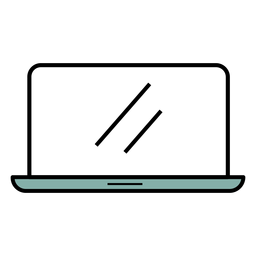 Notebook laptop icon stroke PNG Design