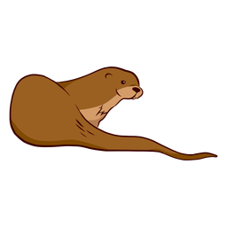 Ilustración de la cola del hocico de la nutria Ilustración de la cola del hocico de la nutria