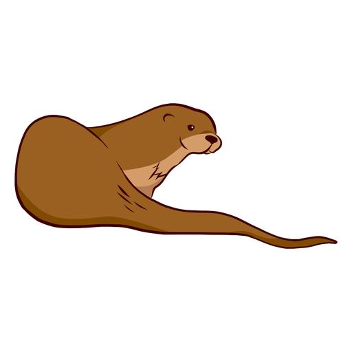 Ilustración de cola de hocico de nutria Diseño PNG