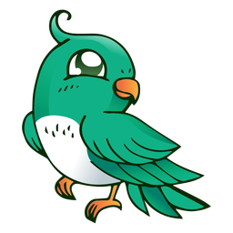 Parrot beak crest illustration