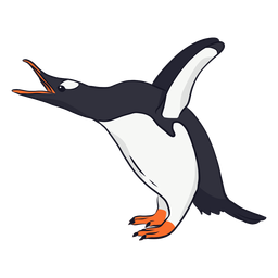 Penguin wing beak tail illustration PNG Design Transparent PNG