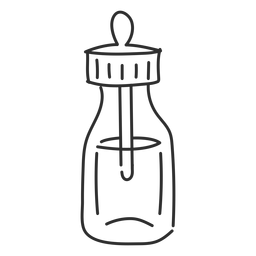 Boceto de pipeta de vial vial Diseño PNG
