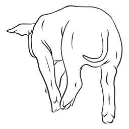 Dibujo de pezuña de cola de cerdo Diseño PNG