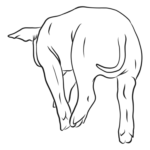 Pig tail hoof sketch PNG Design