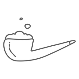 Doodle de tabaco de pipa Diseño PNG