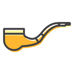 Trazo de tabaco de pipa Diseño PNG