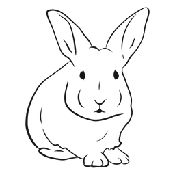 Rabbit muzzle ear sketch PNG Design Transparent PNG