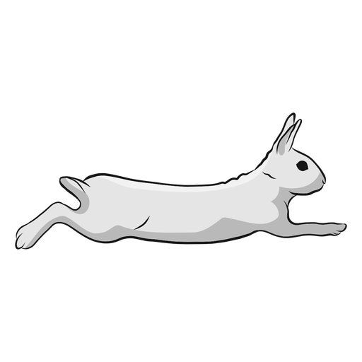 Rabbit run illustration PNG Design