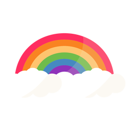 Arco arco iris plano Diseño PNG