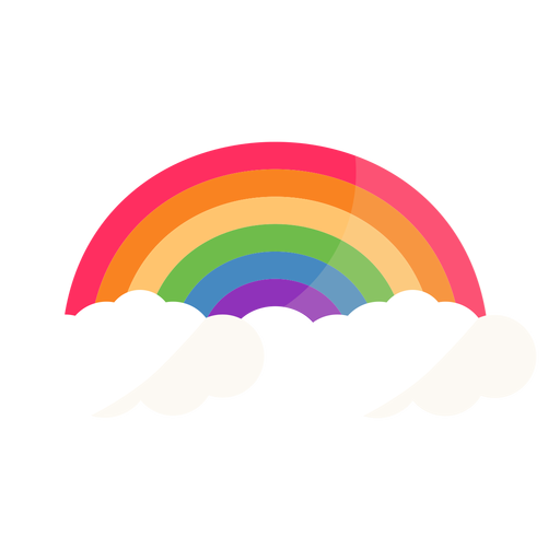Regenbogenbogenbogen flach PNG-Design