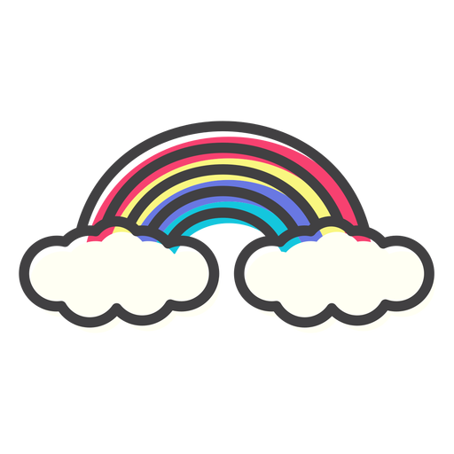 Rainbow arc arch stroke PNG Design