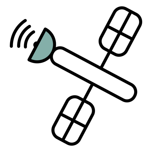 Satellitenraum Symbol Strich PNG-Design