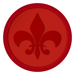 Sello insignia moneda lirio ilustración Diseño PNG