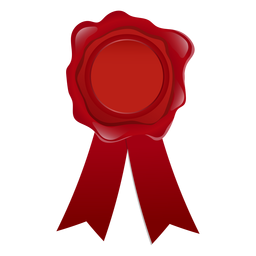 Seal wax ribbon illustration PNG Design