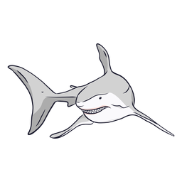 Haifischzahnflossenschwanzillustration PNG-Design