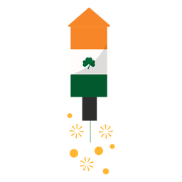 Skyrocket petard firecracker flat PNG Design