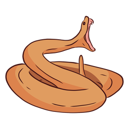 Ilustração de torção de dente com boca de cobra Desenho PNG
