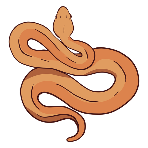 Snake twisting illustration