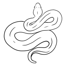 Schlangen-Drehskizze PNG-Design