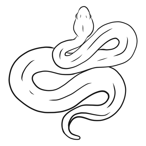 Snake twisting sketch - Transparent PNG & SVG vector file