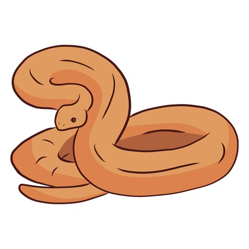 Snake twisting tail illustration PNG Design