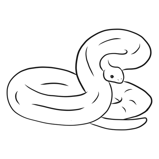 Snake twisting tail sketch PNG Design