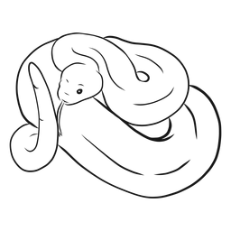 Desenho de língua de cobra torcendo a cauda Desenho PNG