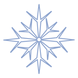 Snowflake cold stroke PNG Design