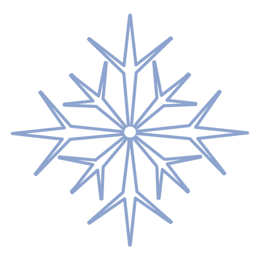 Snowflake cold stroke PNG Design