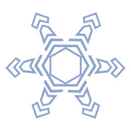Trazo de patrón de copo de nieve Diseño PNG