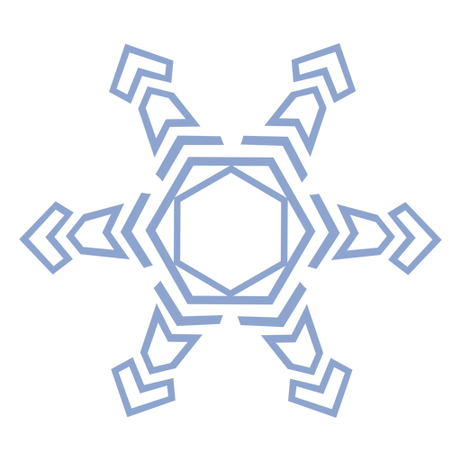 Snowflake pattern stroke PNG Design
