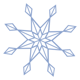 Golpe de copo de nieve Diseño PNG