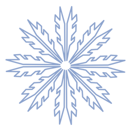 Snowflake winter stroke PNG Design