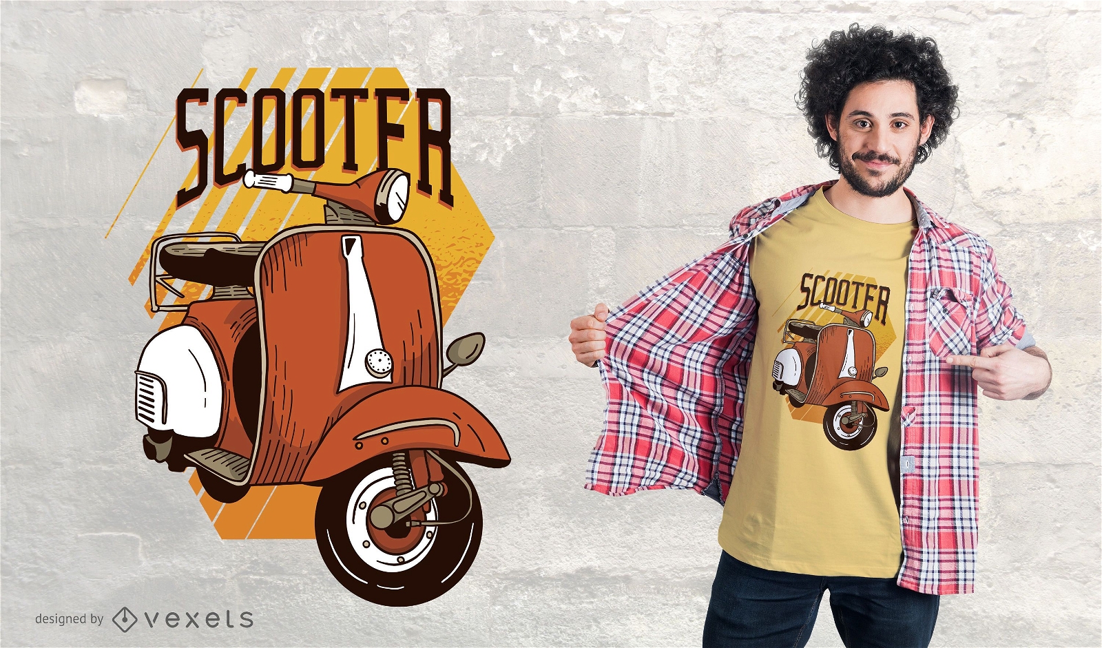 Design de t-shirt de scooter