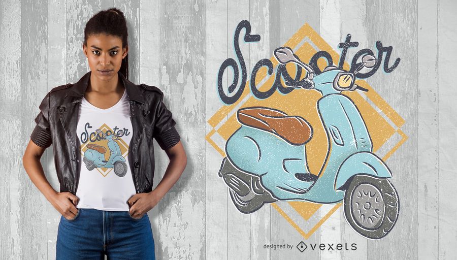 Scooter design de t-shirt da motocicleta Scooter design de t-shirt da motocicleta