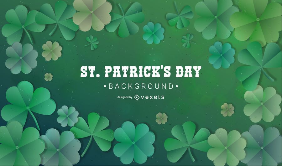 Fondo de trébol y trébol de San Patricio Fondo de trébol y trébol de San Patricio