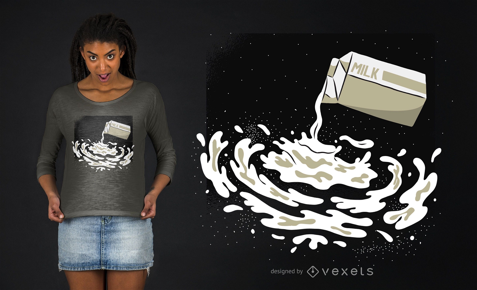 Design de camisetas da Via Láctea