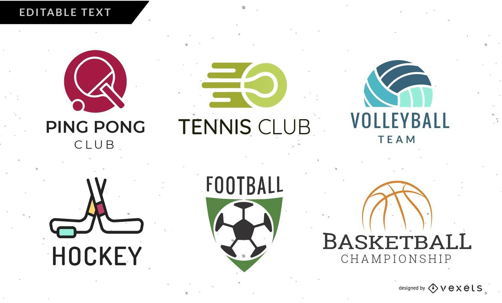 Conjunto de logotipo esportivo